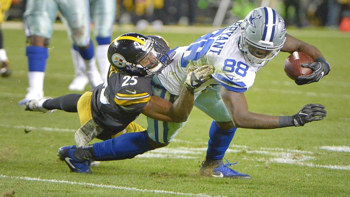 Dallas Cowboys wide receiver Dez Bryant had six catches for 116 yards and one touchdown against Pittsburgh on Sunday.