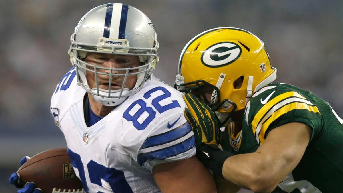 Jason Witten surpassed 1,000 career receptions last week. On Sunday, he faces Micah Hyde and the Packers, whose pass defense is ranked 20th in the NFL this season.