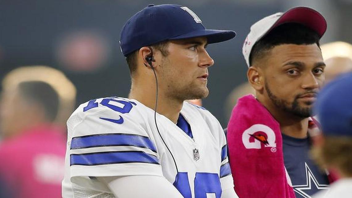 Dallas Cowboys quarterback Matt Cassel (16) will make his first start against the New York Giants Sunday with a clear mind after the birth of his fourth child over the weekend.