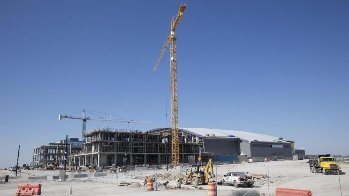 The Star, the Cowboys’ new training facility, is under construction in Frisco.