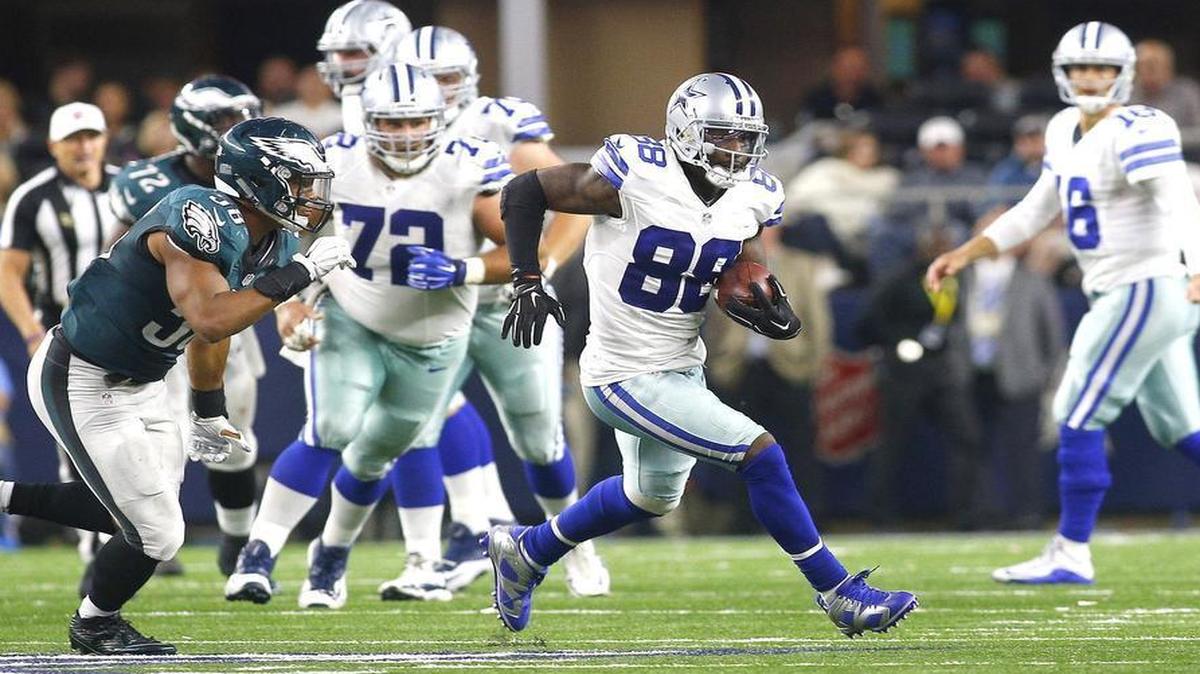 Cowboys receiver Dez Bryant finished with five receptions for 104 yards and a touchdown.