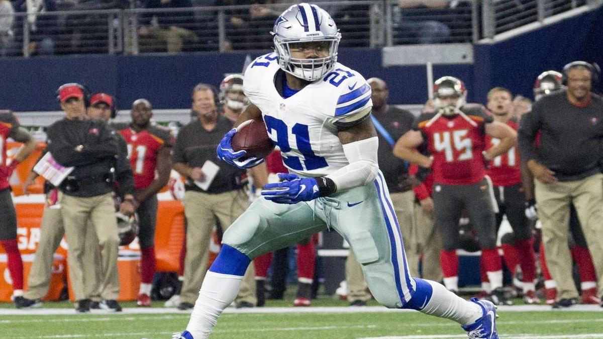 Dallas Cowboys running back Ezekiel Elliott leads the NFL in rushing.