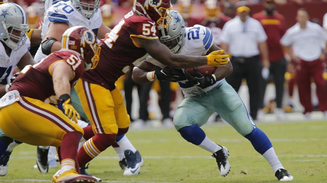 Dallas Cowboys rookie running back Ezekiel Elliott started his second consecutive game. He had 83 rushing yards and one touchdown. He also lost two fumbles.