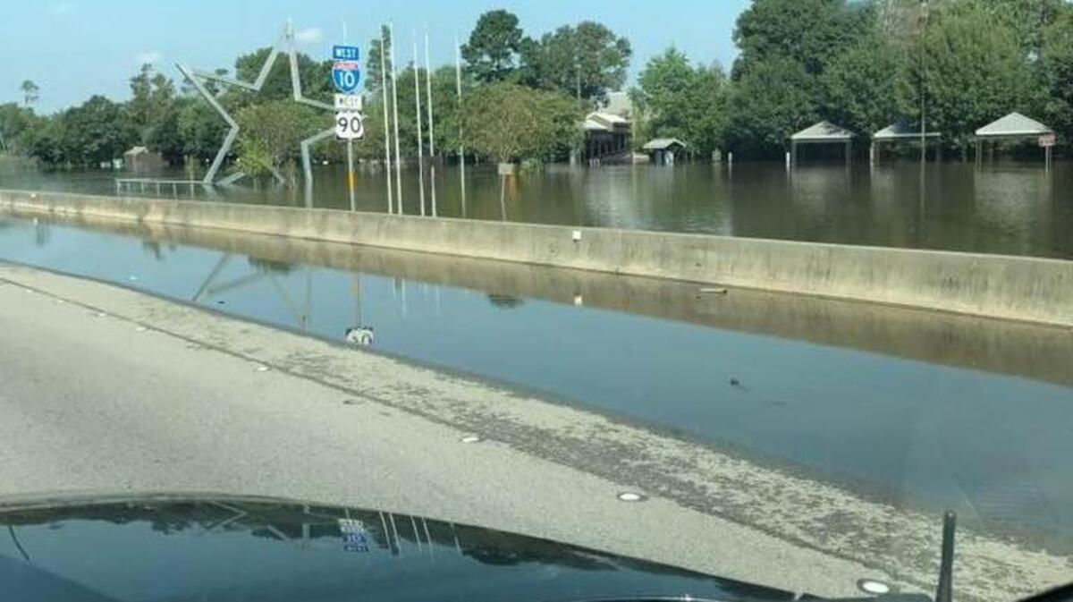 Harvey flood damage near Orange.