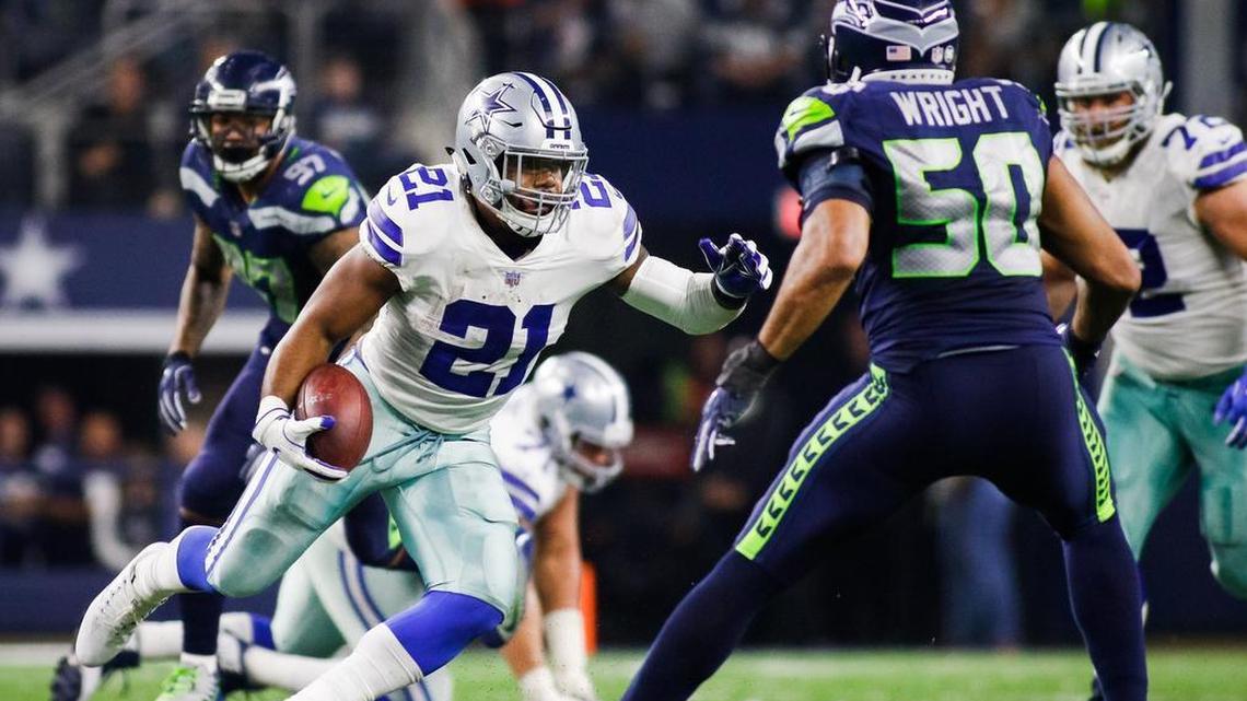 Cowboys running back Ezekiel Elliott gained 51 of his 97 yards in the first quarter of Sunday’s 21-12 loss to the Seattle Seahawks.