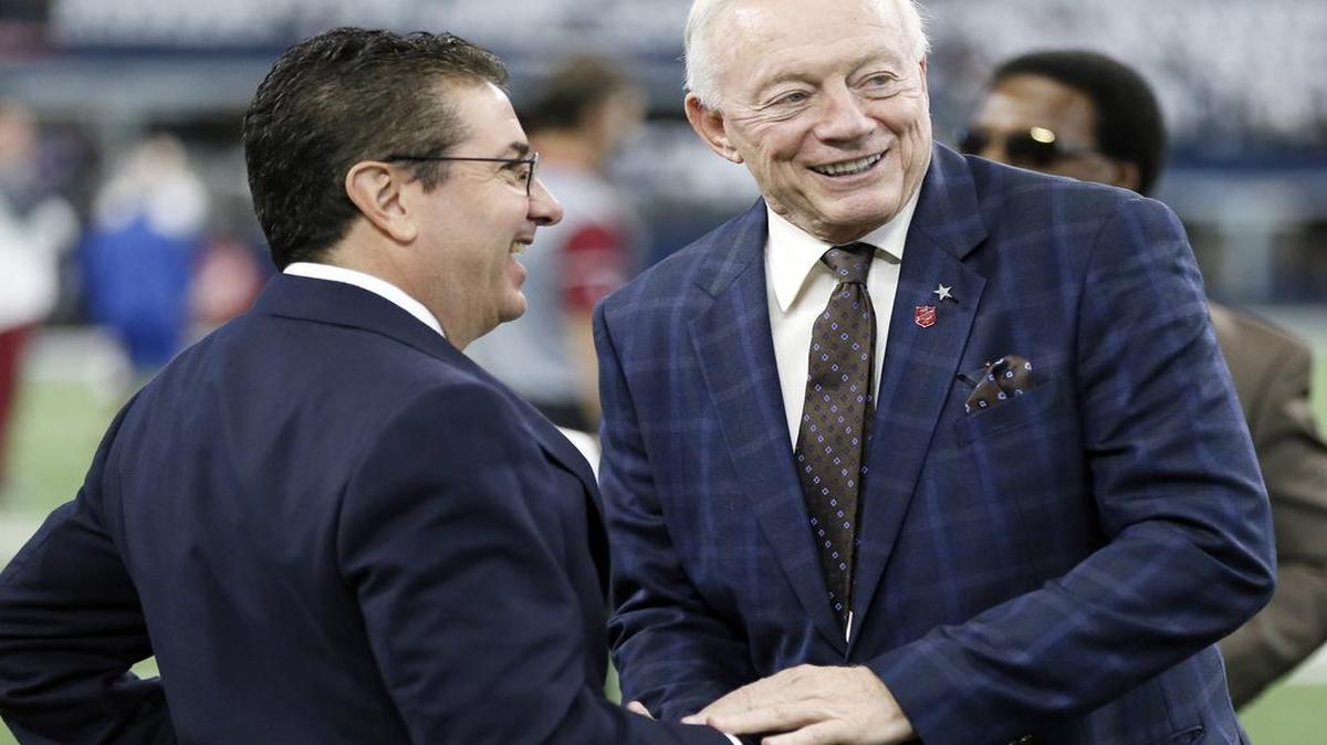 Dallas Cowboys owner Jerry Jones, right, is willing to talk about backup quarterback Tony Romo to whomever is willing to listen.