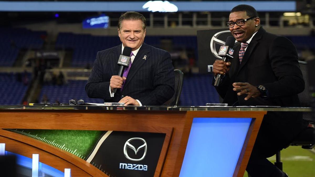 Thursday Night Football, with commentators Steve Mariucci, left, and Michael Irvin, will be around in the future according to Dallas Cowboys owner Jerry Jones.