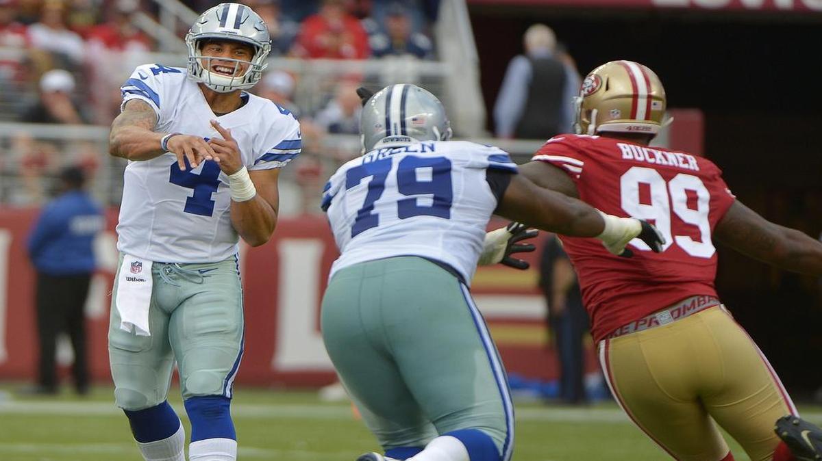 Dallas Cowboys offensive tackle Chaz Green has a sprained right foot.