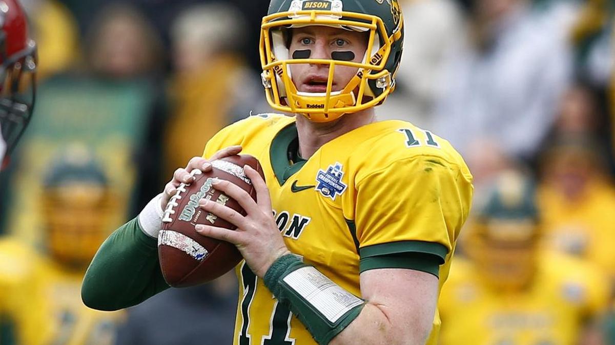 North Dakota State quarterback Carson Wentz will play for the North team in the Senior Bowl this week. The North team is led by the Dallas Cowboys coaching staff.