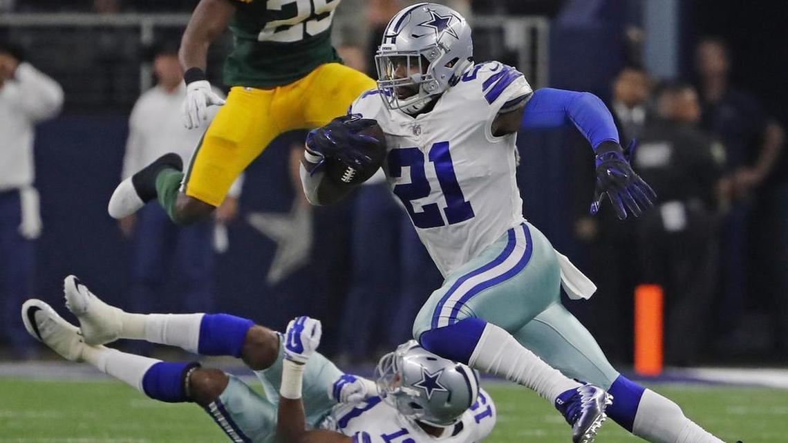 Dallas Cowboys running back Ezekiel Elliott is expected to get a lot of carries against Seattle Sunday.