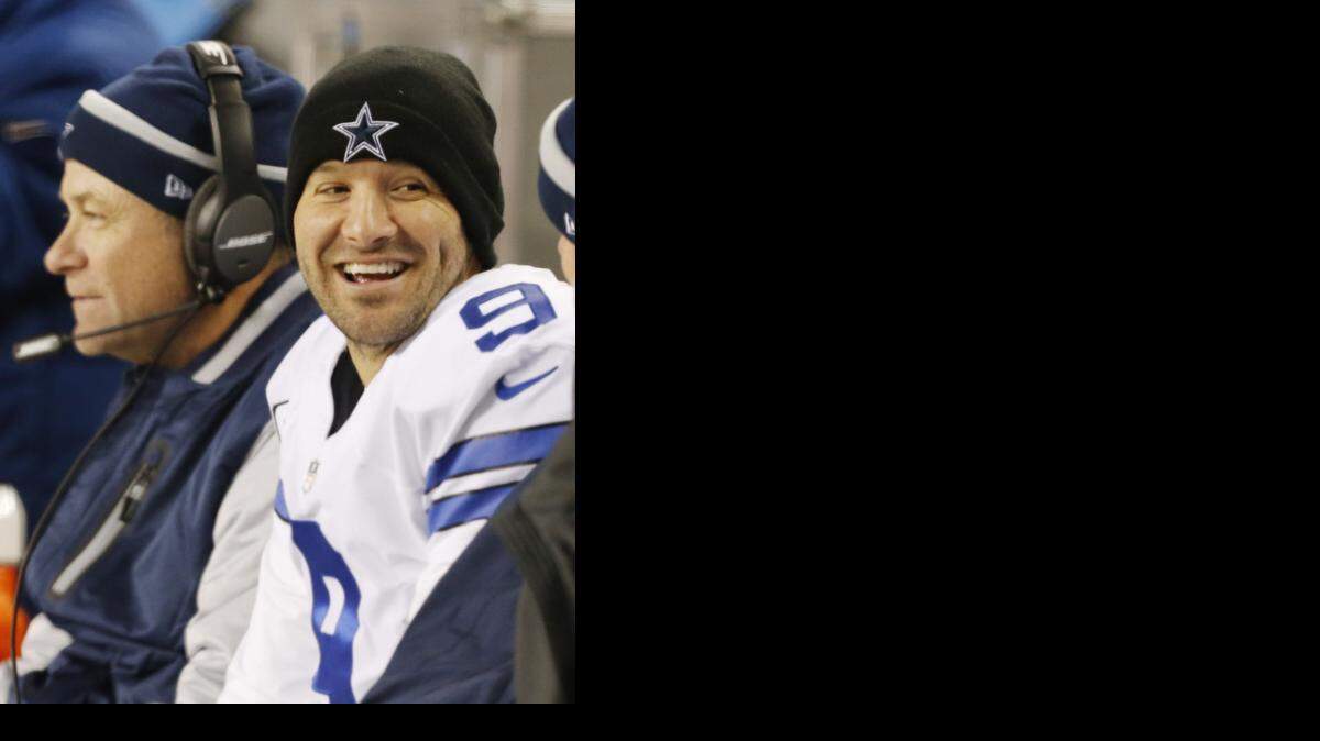 
Quarterback Tony Romo was all smiles near the end of the game.
