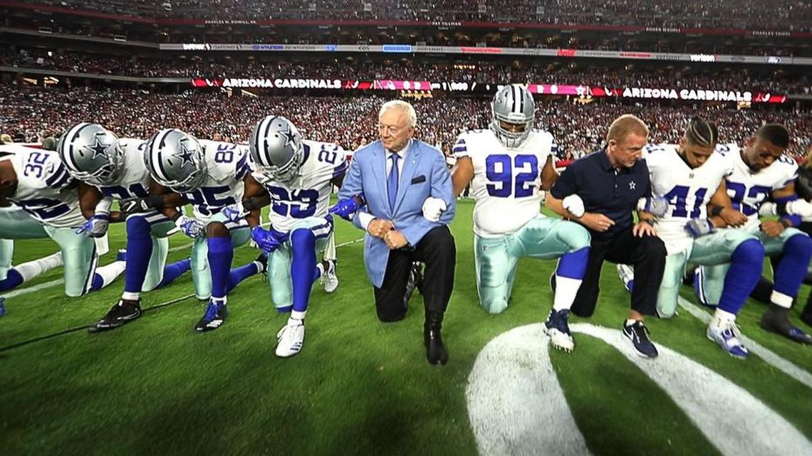 Cowboys owner Jerry Jones and President Donald Trump seem to agree on mutal disatisfaction with NFL commissioner Roger Goodell.