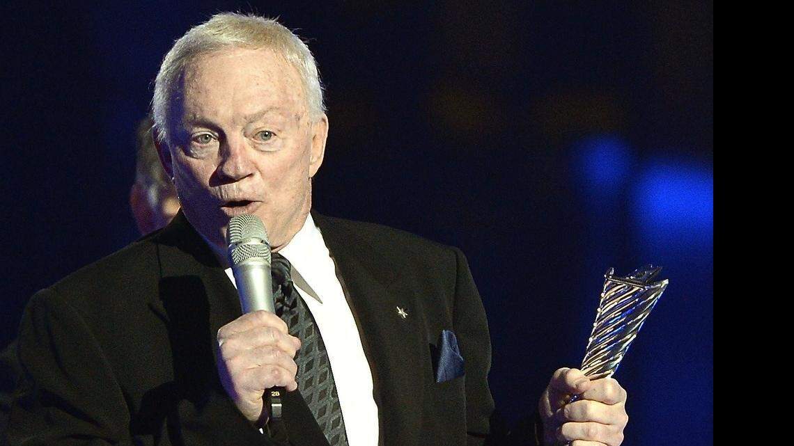 
Dallas Cowboys owner Jerry Jones got stage time and red carpet time during The 50th Annual Academy of Country Music Awards at AT&T Stadium on Sunday.
