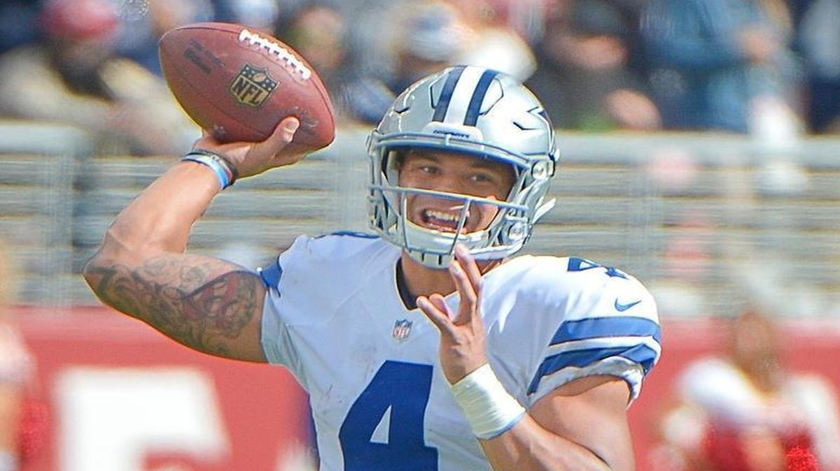 Cowboys rookie quarterback Dak Prescott has completed 89 of 131 passes for 1,012 yards and three touchdowns without an interception.