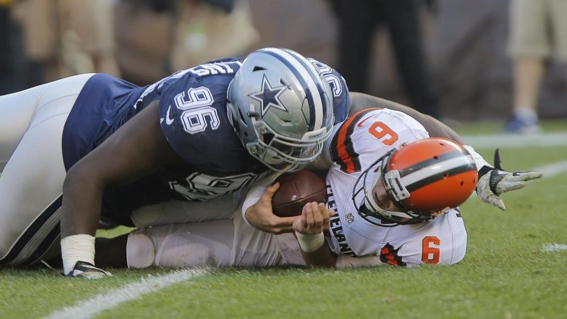 Dallas Cowboys defensive tackle Maliek Collins had two sacks against Cleveland.