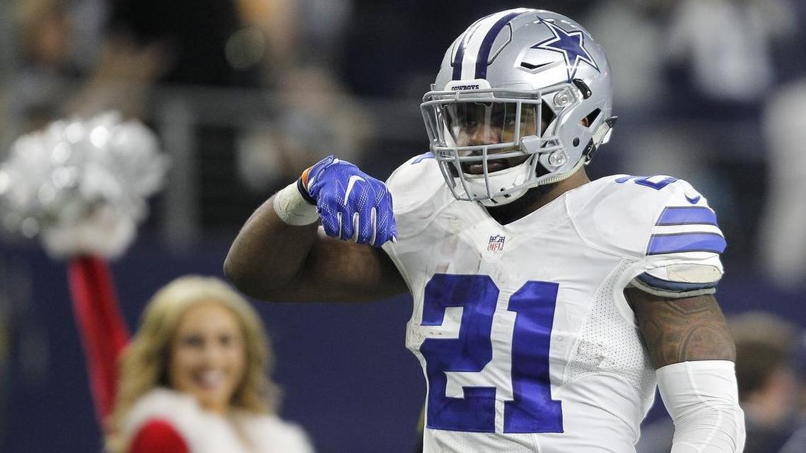 Dallas Cowboys running back Ezekiel Elliott had 322 carries for 1,631 yards and 15 touchdowns on the way to All-Pro and Pro Bowl honors. He also had a receiving touchdown.