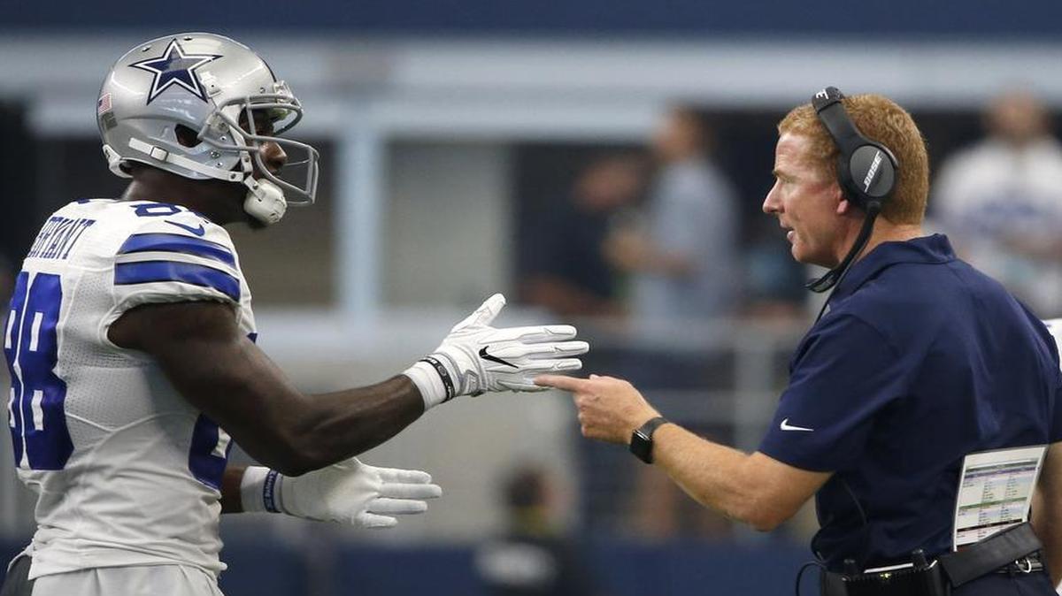 Dallas Cowboys wide receiver Dez Bryant, left, and coach Jason Garrett, right, will be sticking to the game plan to get Bryant the ball more, the receiver says.