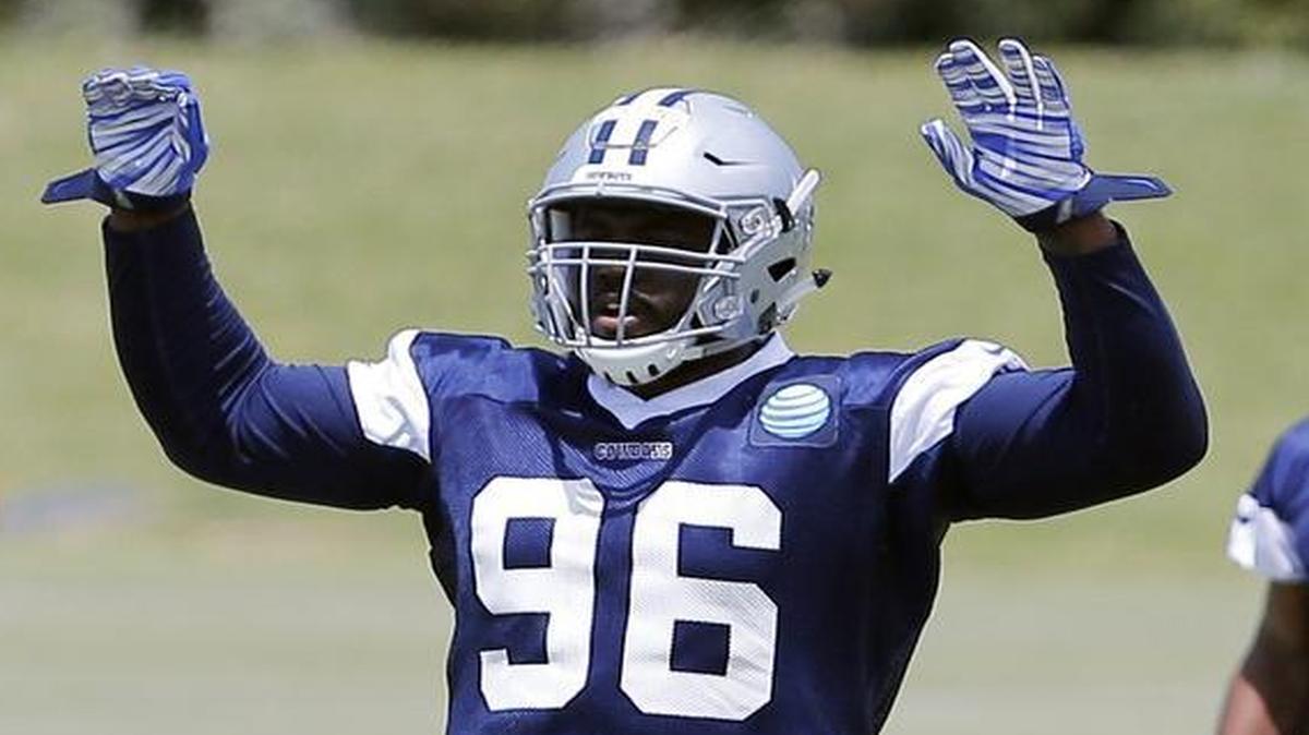 Dallas Cowboys rookie Maliek Collins (96) was the team’s last draft choice to sign a contract.