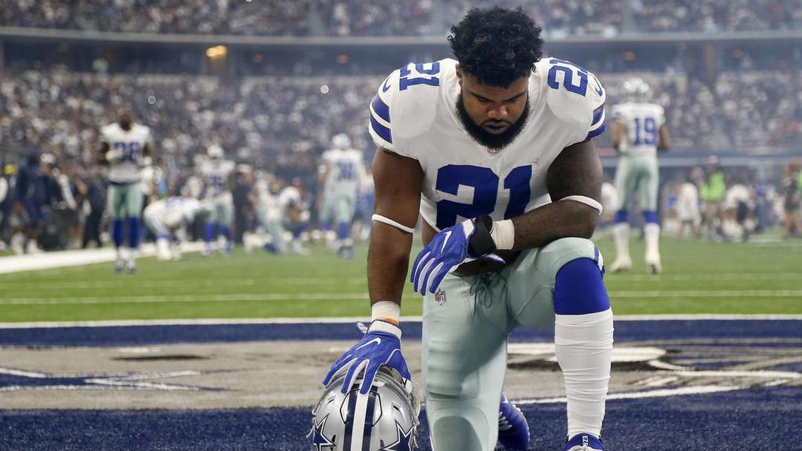 Dallas Cowboys running back Ezekiel Elliott is shown in this file photo.