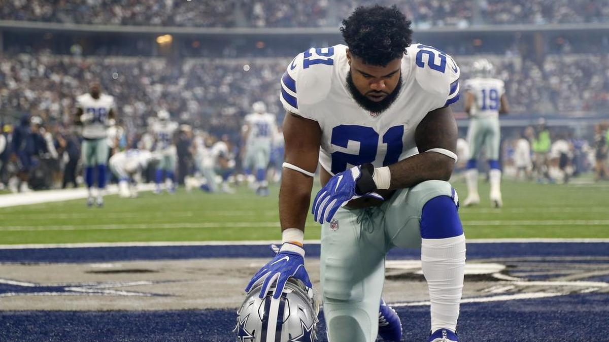 Dallas Cowboys running back Ezekiel Elliott is shown in this file photo.
