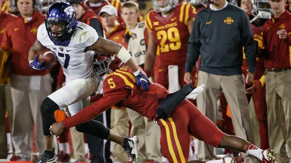 TCU’s Kolby Listenbee ran a 4.35 40-yard dash at the Combine.