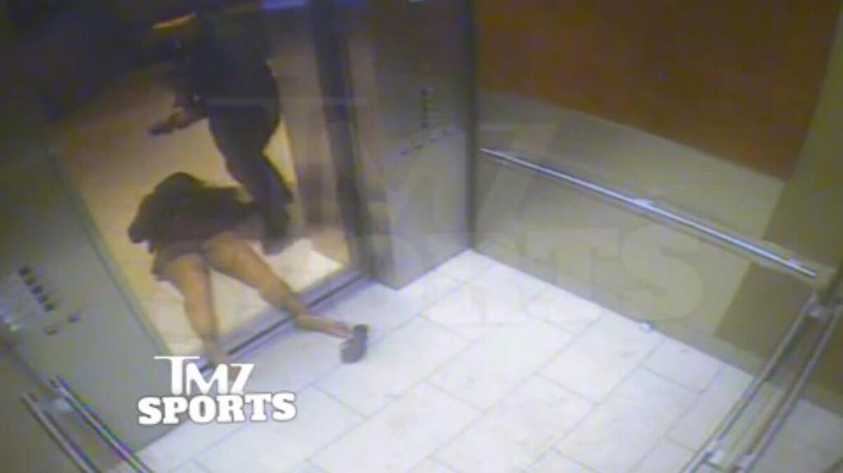 
This still image from a security video shows Janay Palmer on the ground after being punched by Ray Rice in a casino elevator.

