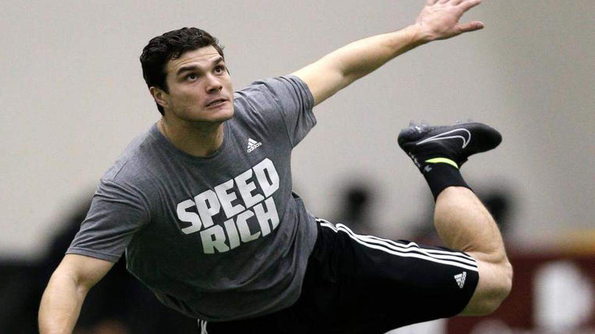 
Former Texas A&M kicker Josh Lambo used soccer as a platform to play football.

