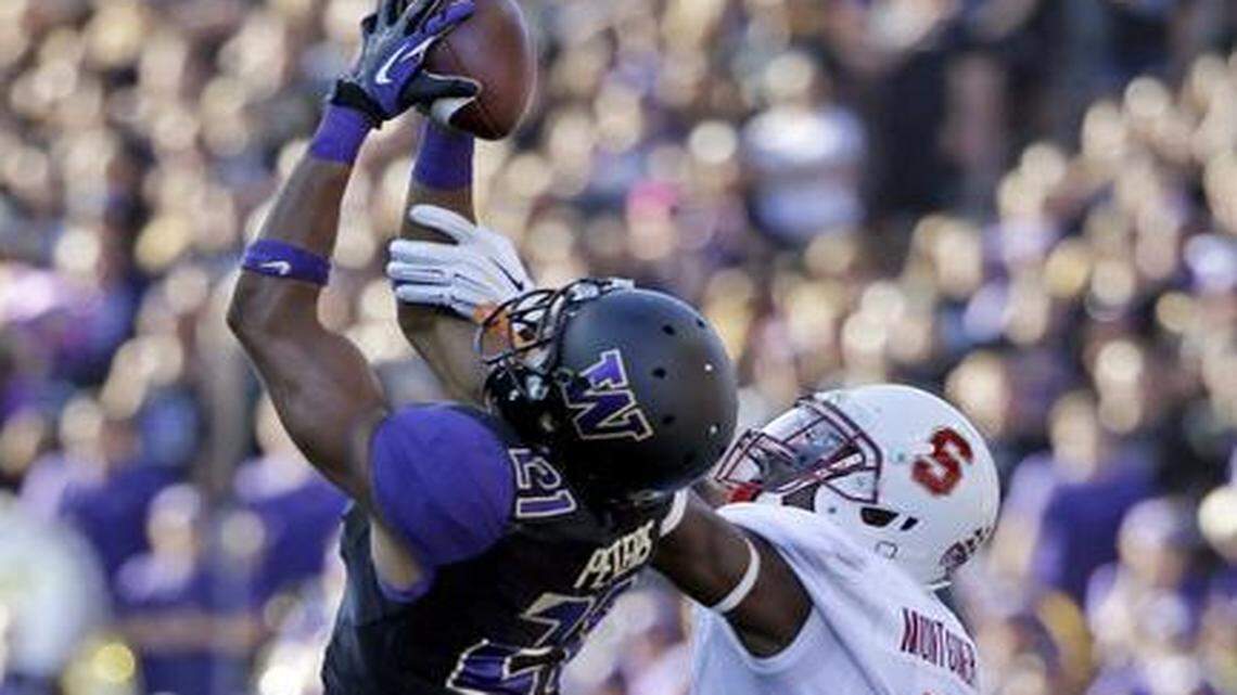 
Washington cornerback Marcus Peters, left, has the play-making skills that several NFL teams, including the Dallas Cowboys, covet.
