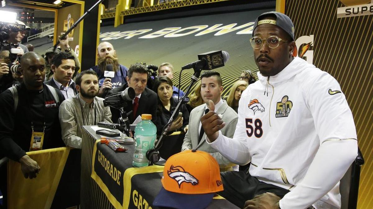 Linebacker Von Miller led the Denver Broncos with 11 sacks during the regular season.