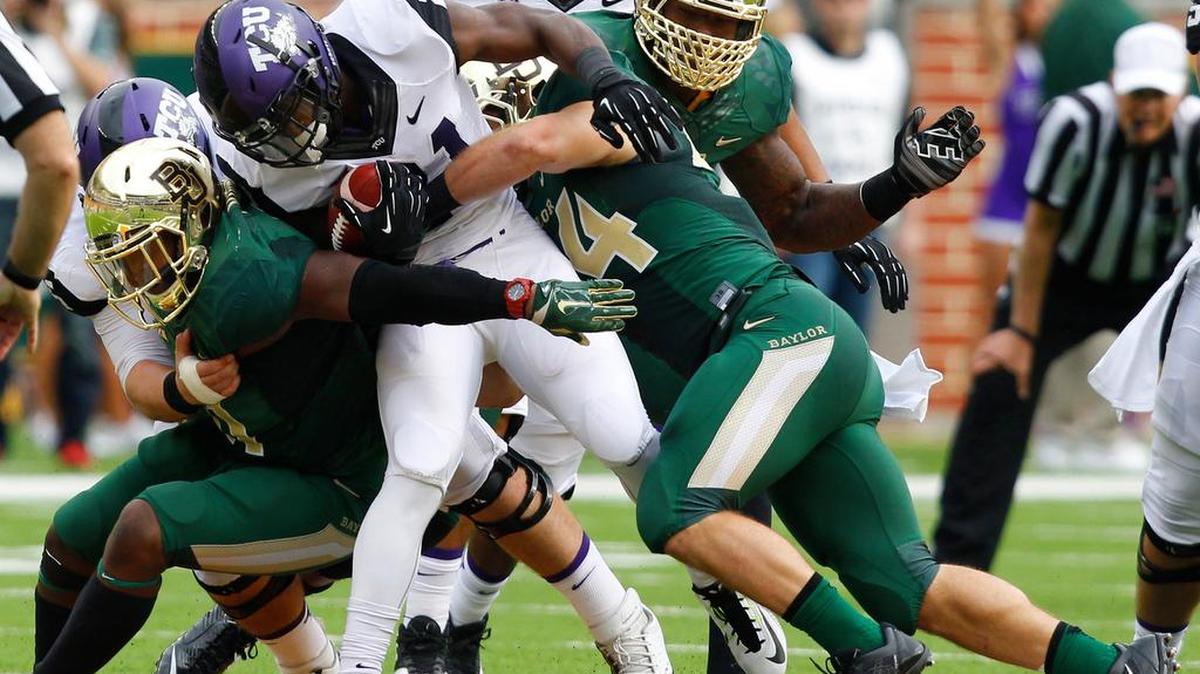 
Newly intense rivals TCU and Baylor and their fans love to gang up on one another. The stakes — and animosity — should be high when they meet Nov. 27 in Fort Worth.


