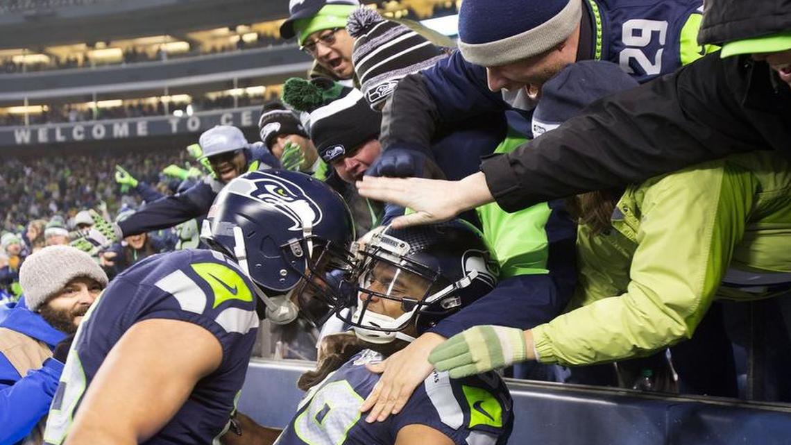 The Seattle Seahawks are 31-5 at home since 2012. Above, Seahawks wide receiver Jermaine Kearse, left, celebrates with Seahawks wide receiver Doug Baldwin after an 80-yard touchdown play in the fourth quarter against the Pittsburgh Steelers at CenturyLink Field on Sunday Nov. 29, 2015 in Seattle.
