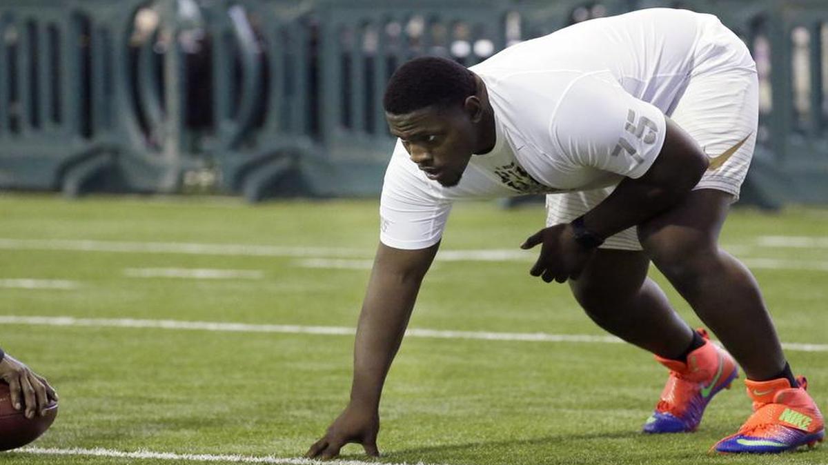 Baylor defensive lineman Andrew Billings wasn’t expected to run the 40 at Wednesday’s pro day but he did, and his time was at least two-tenths of a second better than his effort at the NFL Combine.