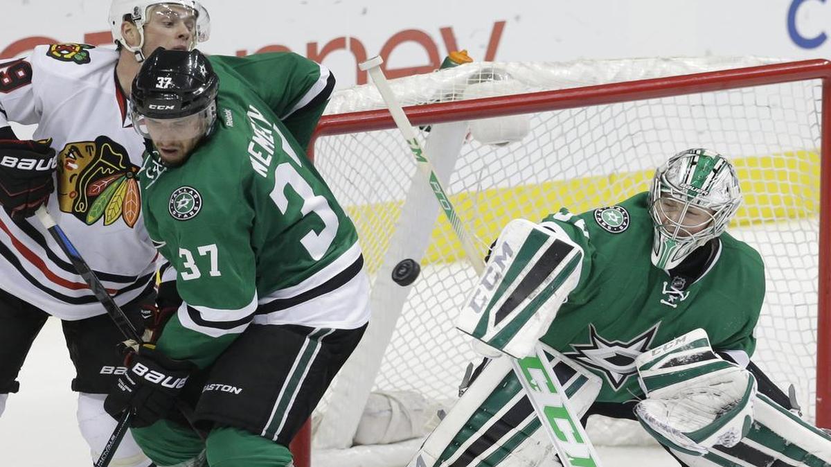 
Patrik Nemeth, center, helped the Stars to a 14-6-2 record in games he played last season.


