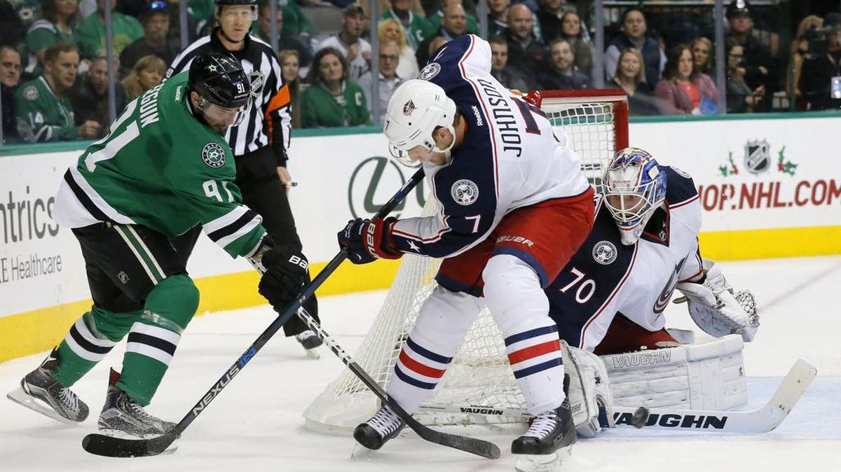 Dallas Stars center Tyler Seguin, left, scored twice in a 5-1 victory over Columbus on Dec. 15 in American Airlines Center. The teams meet Tuesday in Ohio at 6 p.m. on Fox Sports Southwest.