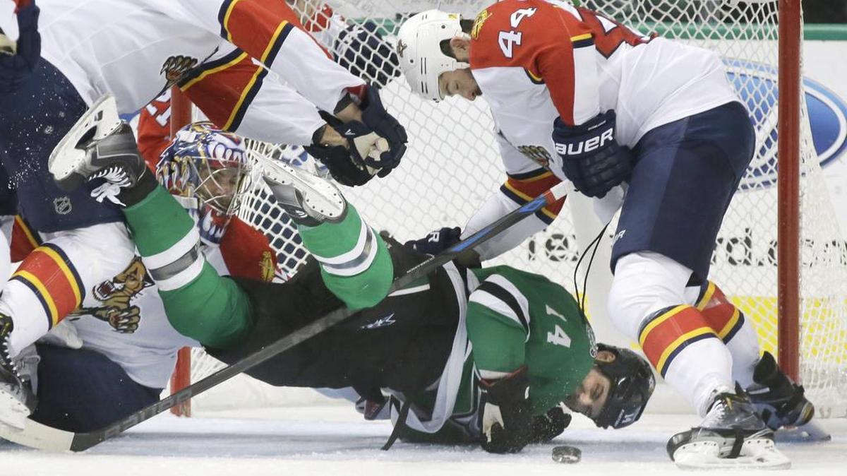 Stars wing Jamie Benn was mauled by a pack of angry Panthers in last season’s meeting in Dallas. The two squads play for the first time this season on Saturday at American Airlines Center.