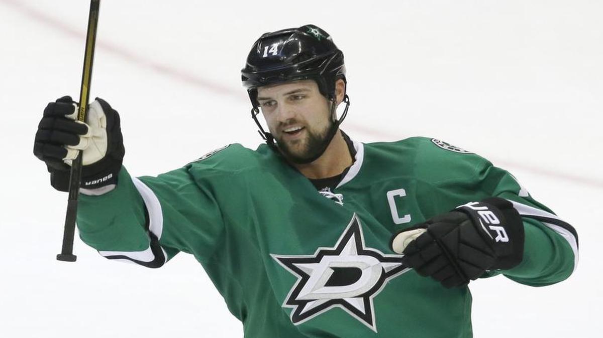 Dallas Stars wing Jamie Benn celebrates his overtime goal in Saturday’s 4-3 victory over Tampa Bay. Benn and the Stars return Friday after a five-day layoff to take on the Arizona Coyotes at 7:30 p.m. at American Airlines Center.
