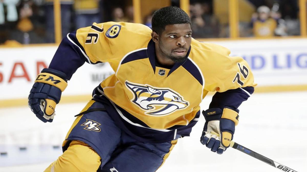 Nashville standout defenseman P.K. Subban shares the team scoring lead with 17 points in his first season with the Predators after moving from Montreal in an off-season trade involving Shea Weber.