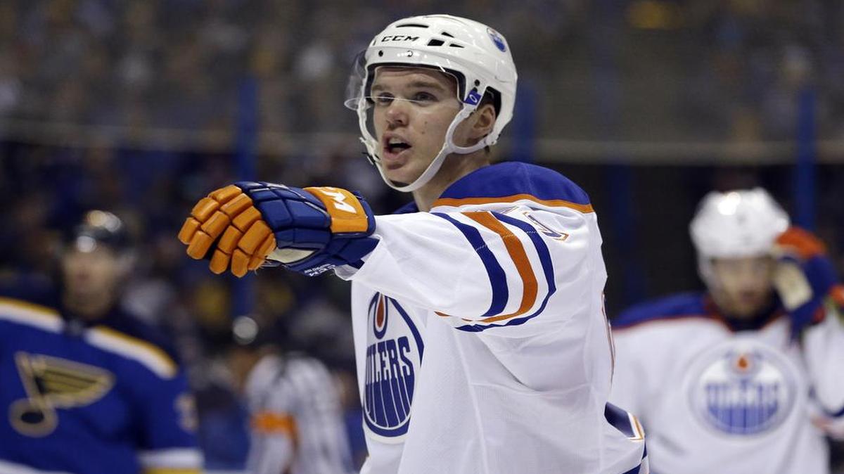 
Connor McDavid, the 18-year-old center for the Edmonton Oilers, was the first overall pick of the 2015 draft. He hasn’t scored in his first two NHL games.

