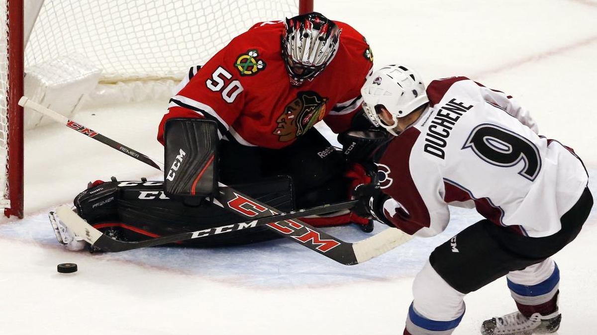 Chicago Blackhawks goalie Corey Crawford made 38 saves in Thursday’s 4-0 win over Matt Duchene and the Colorado Avalanche. Crawford has shutouts in two of his last three games. The Blackhawks visit Dallas at 7 p.m. Saturday on Fox Sports Southwest in the first of back-to-back games against the Stars.