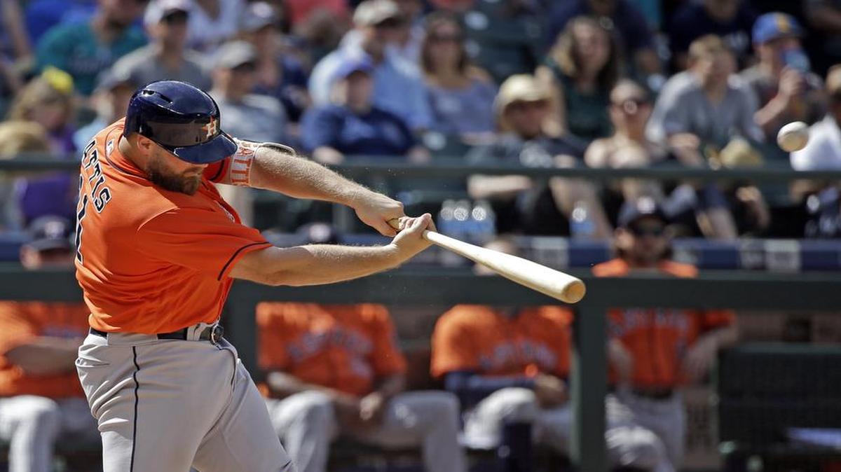 Slugger Evan Gattis and the Houston Astros take a swing at the Oakland Athletics on Wednesday in the second of a three-game series at Minute Maid Park. The game will be televised at 7 p.m. on Root Sports.