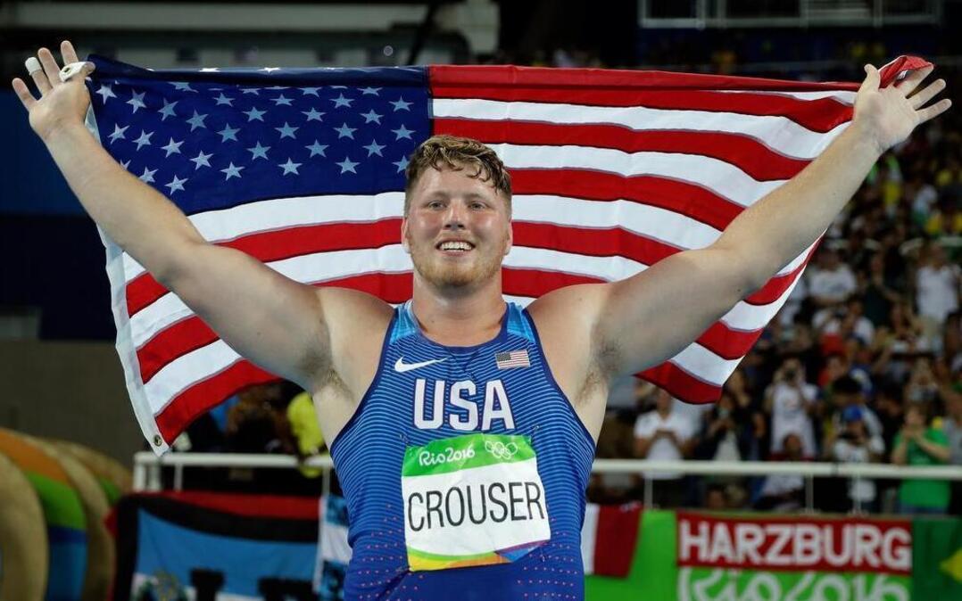 Former Texas Longhorn Ryan Crouser set an Olympic record in the shot put Thursday with his fifth throw of 73 feet, 10 3/4 inches.