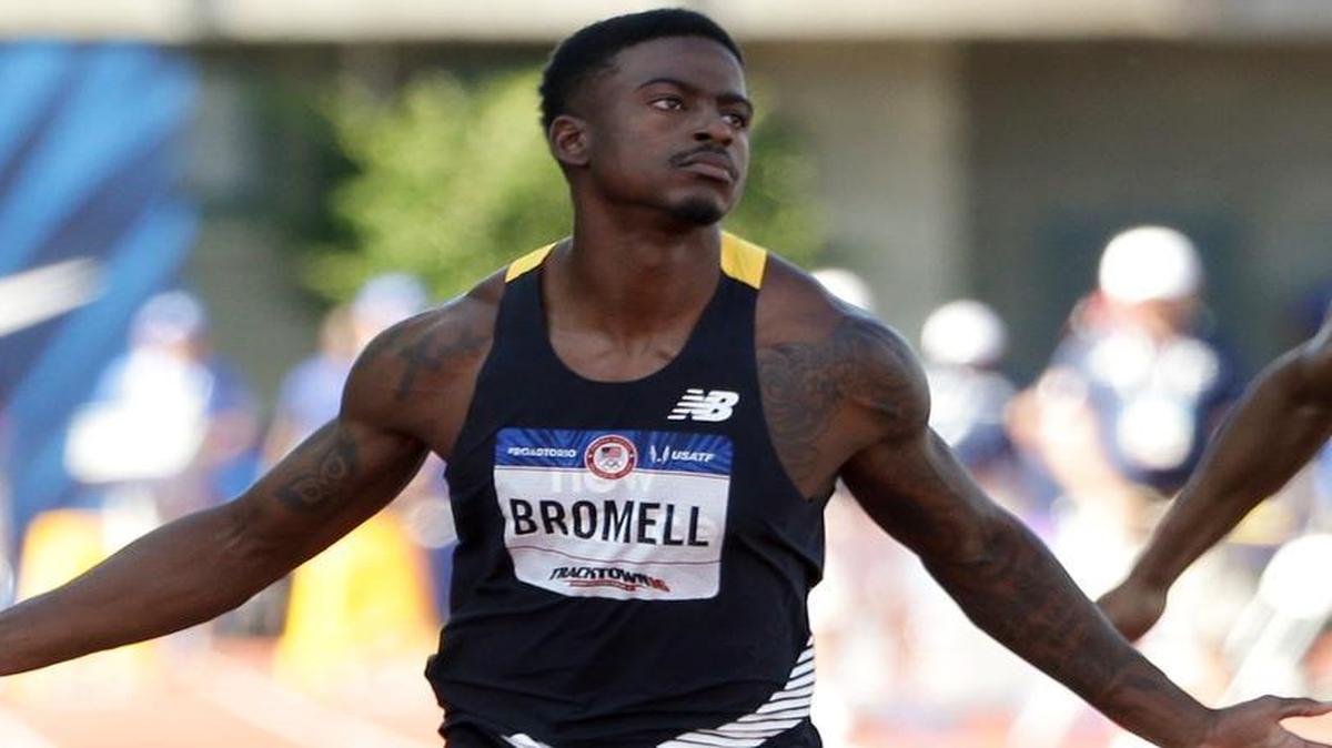 Baylor’s Trayvon Bromell wins his heat in the men’s 100-meter semifinal at the U.S. Olympic Track and Field Trials on Sunday in Eugene, Ore.