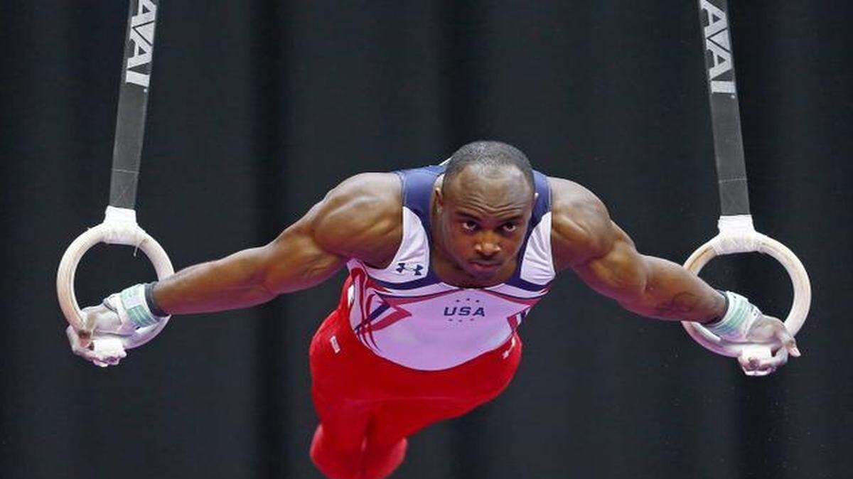 
Gymnast Donnell Whitenburg enjoyed competing at AT&T Stadium: “It was definitely cool.” 


