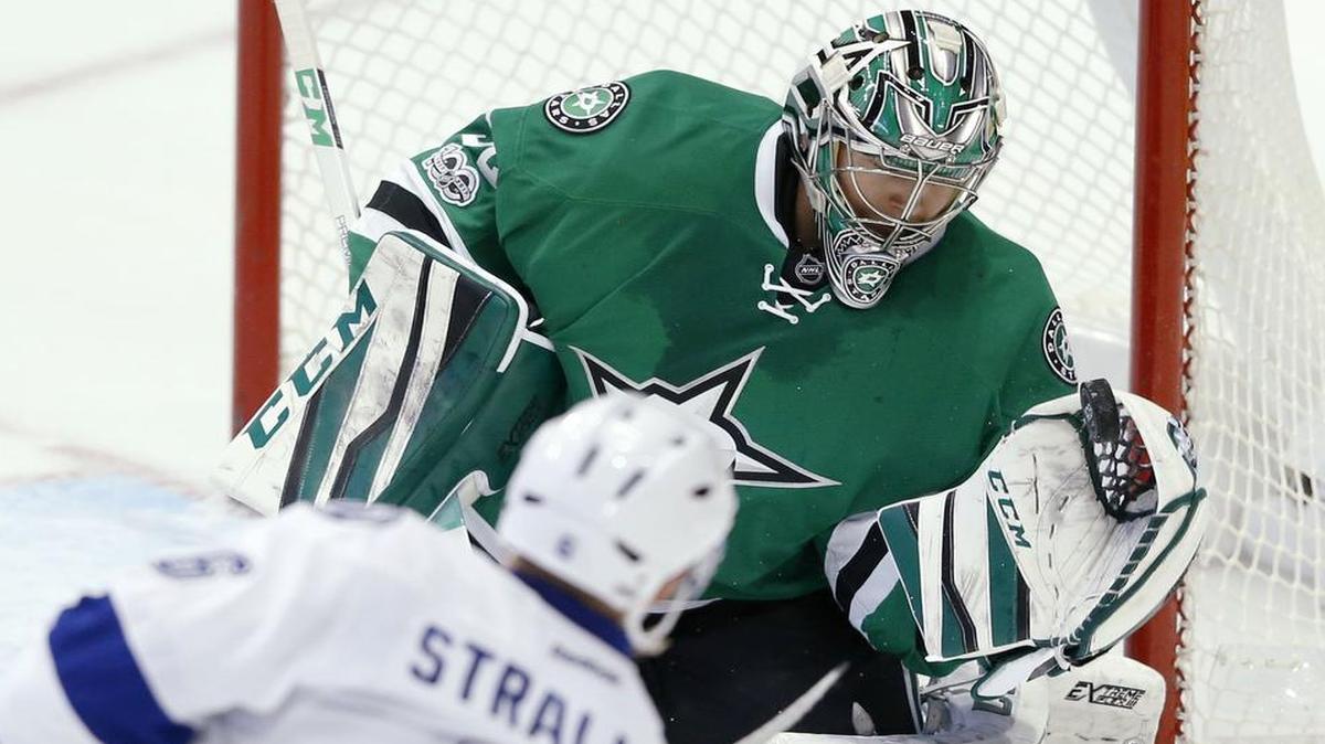 After a five-day layoff, goalie Kari Lehtonen, above, and the Dallas Stars return to the ice Friday at home against the Arizona Coyotes. The game will be televised at 7:30 p.m. on FSSW Plus.