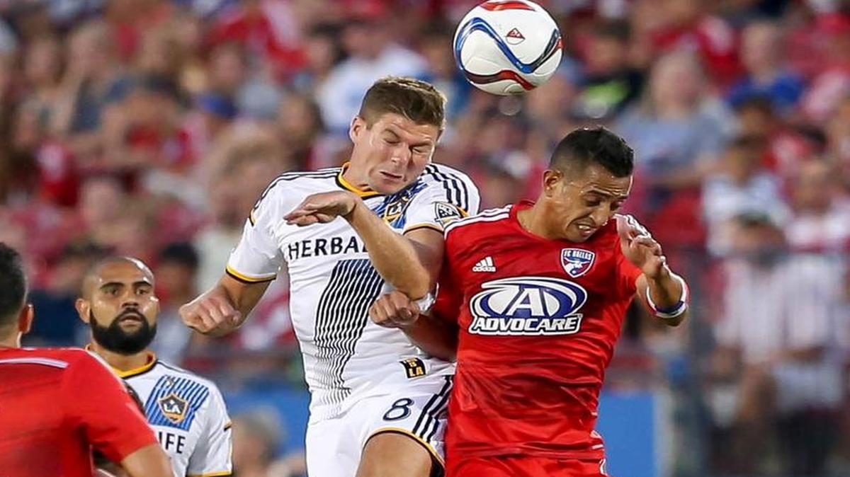 
LA Galaxy star Steven Gerrard had plenty of supporters Saturday night against FC Dallas.


