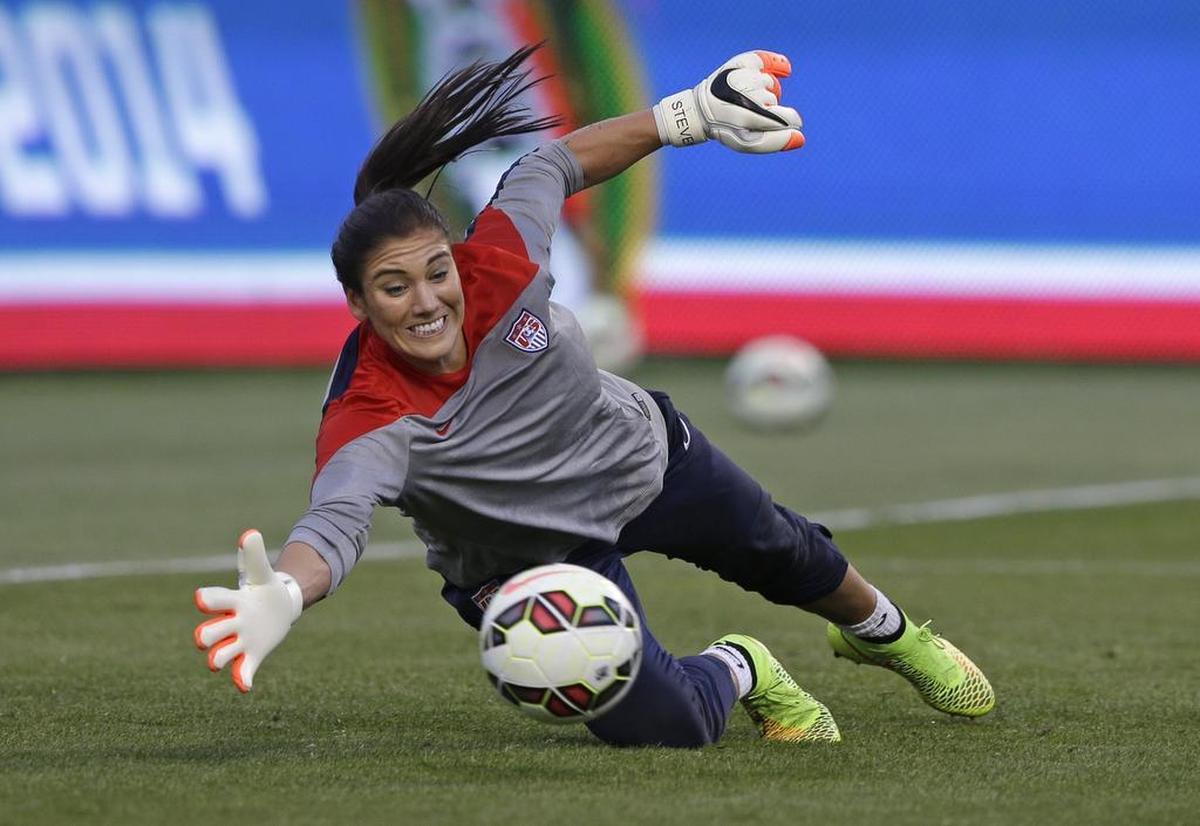 U.S. goalkeeper Hope Solo is back with the team after serving a 30-day suspension earlier this year.
