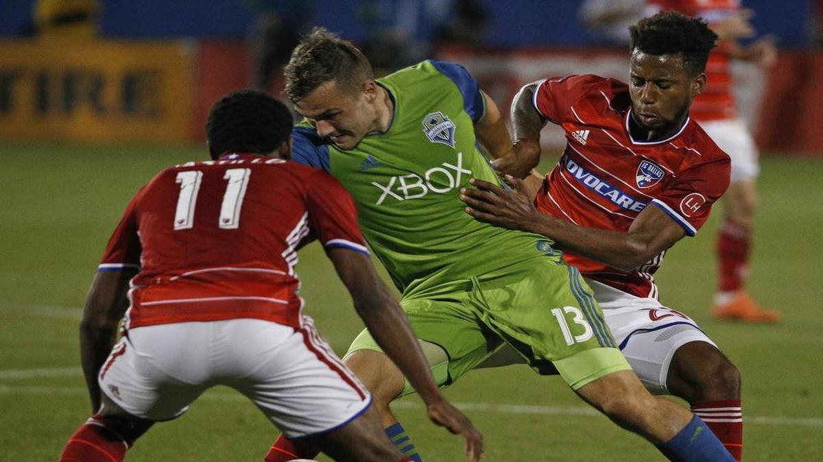 FC Dallas defender Kellyn Acosta, right, in action this season, has been called up to the U.S. Men’s National Team roster in time for Wednesday’s friendly against Ecuador in Frisco.