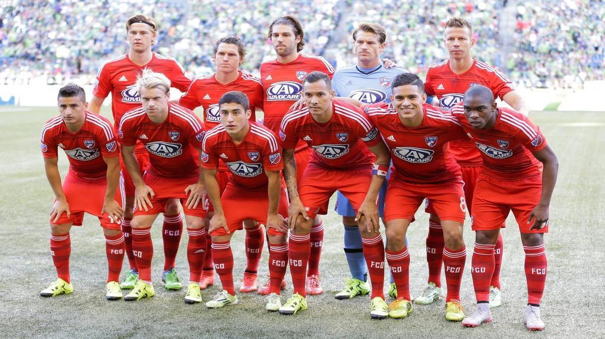 
FC Dallas players, posing for the traditional team portrait before the start of an MLS soccer match against the Seattle Sounders, will play Oklahoma City Energy at TCU on Tuesday.
