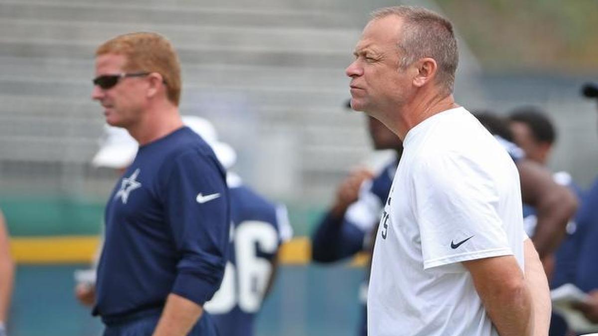 
Offensive coordinator and play-caller Scott Linehan is content to work with quarterback Tony Romo and take a backseat to Jason Garrett.

