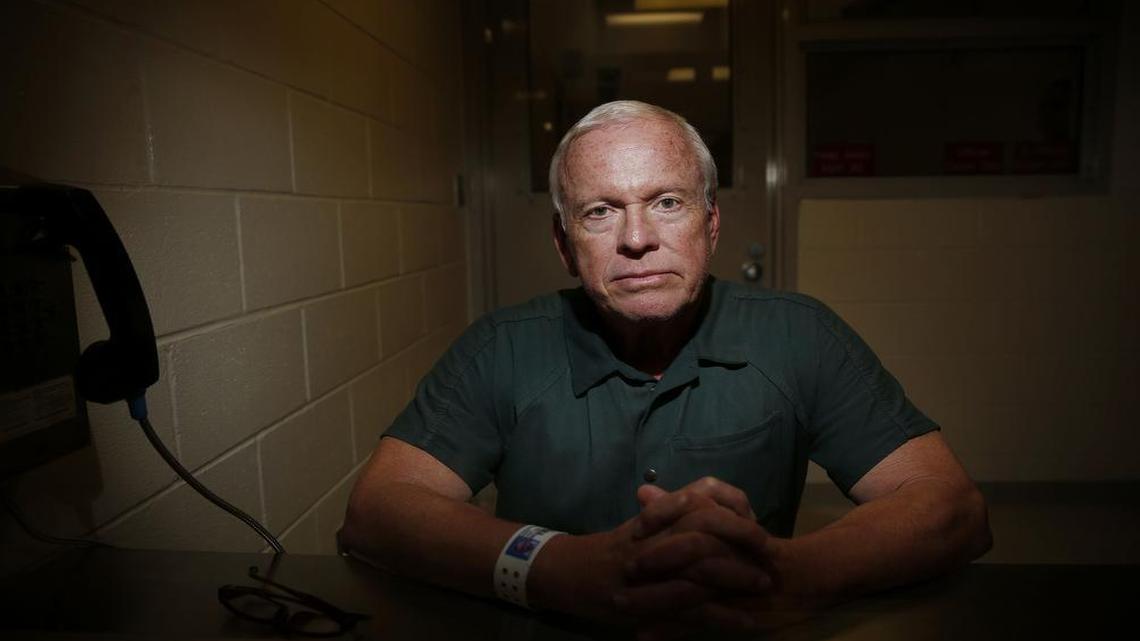 Sports writer and best-selling author Jim Dent, pictured at the Collin County Detention Center in McKinney, is now serving time in Lindsey State Jail for a series of driving while intoxicated arrests.